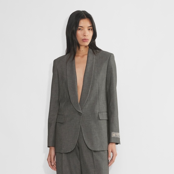 Aritzia Babaton Heather Charcoal Artemis Blazer Size Small - Picture 1 of 9